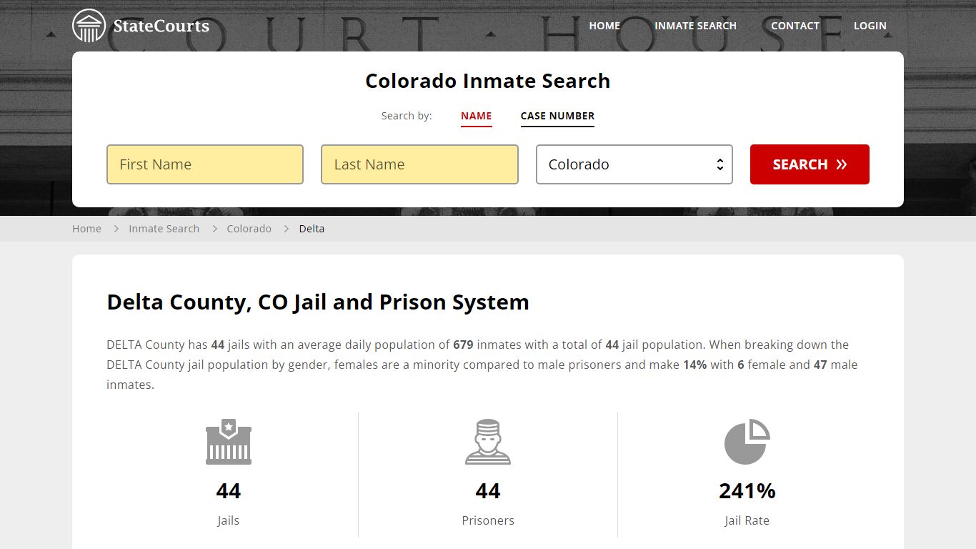 Delta County, CO Inmate Search - StateCourts