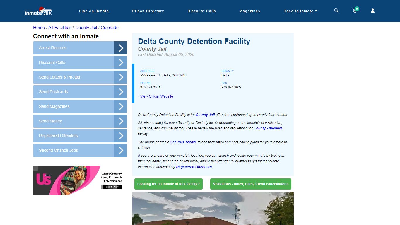 Delta County Detention Facility - Inmate Locator - Delta, CO